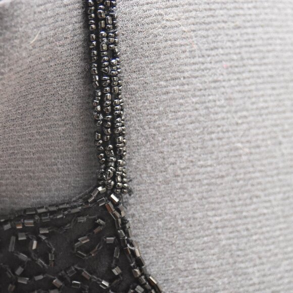 SOLD ON EBAY Scala Black Hand-Beaded Silk Formal Prom Dress Small - Picture 9 of 16